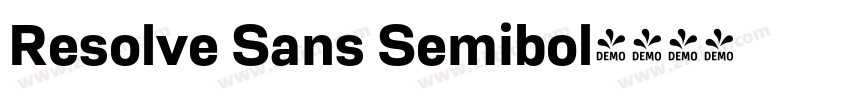 Resolve Sans Semibol字体转换